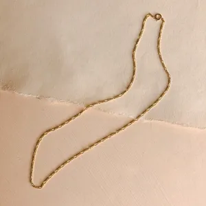 Dia Gold Fill Figaro Chain Necklace 18"