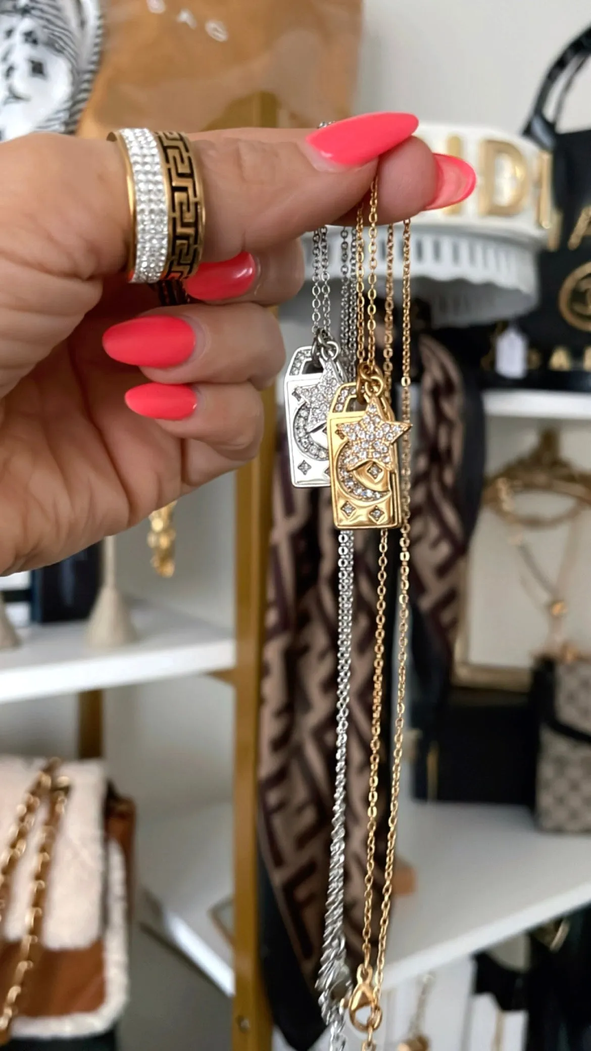 Diamond Charm Necklaces