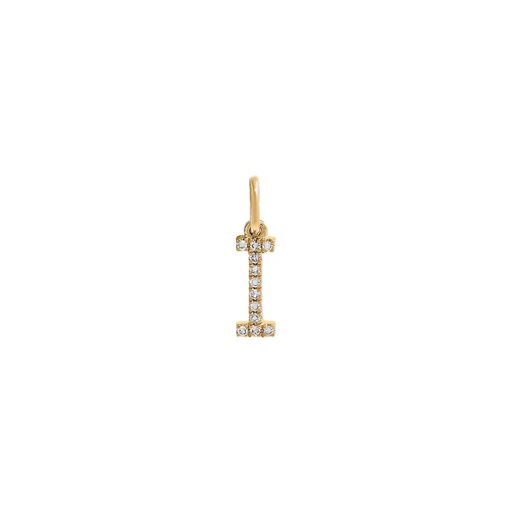 Diamond Initial Charm 14K