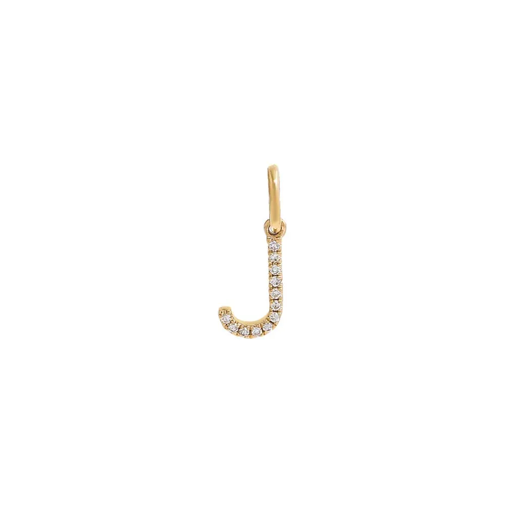 Diamond Initial Charm 14K