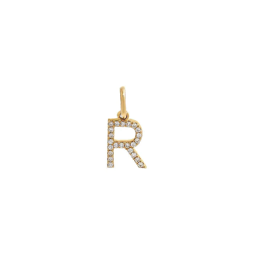 Diamond Initial Charm 14K