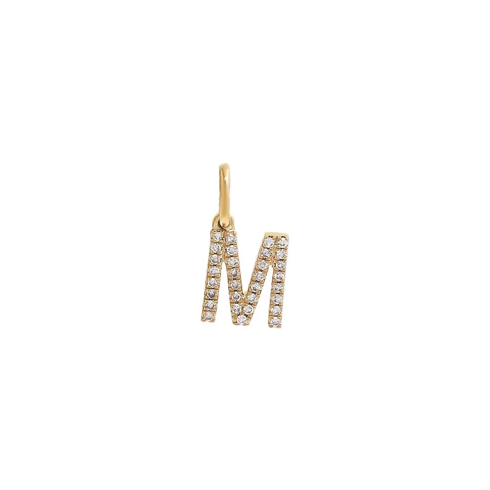 Diamond Initial Charm 14K