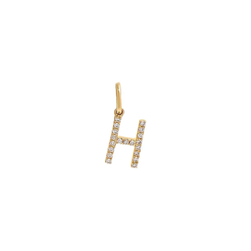 Diamond Initial Charm 14K