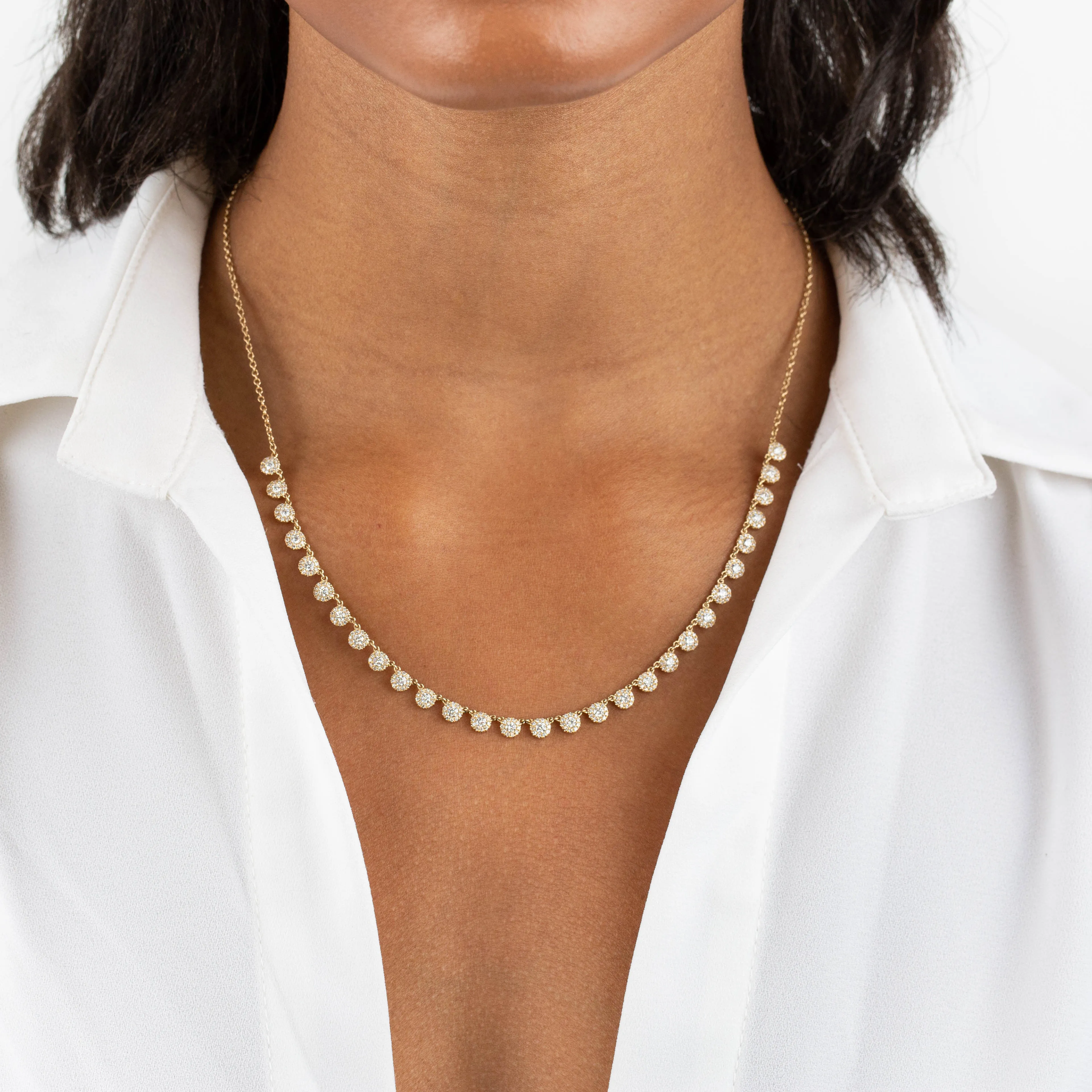 Diamond Multi Disc Choker 14K