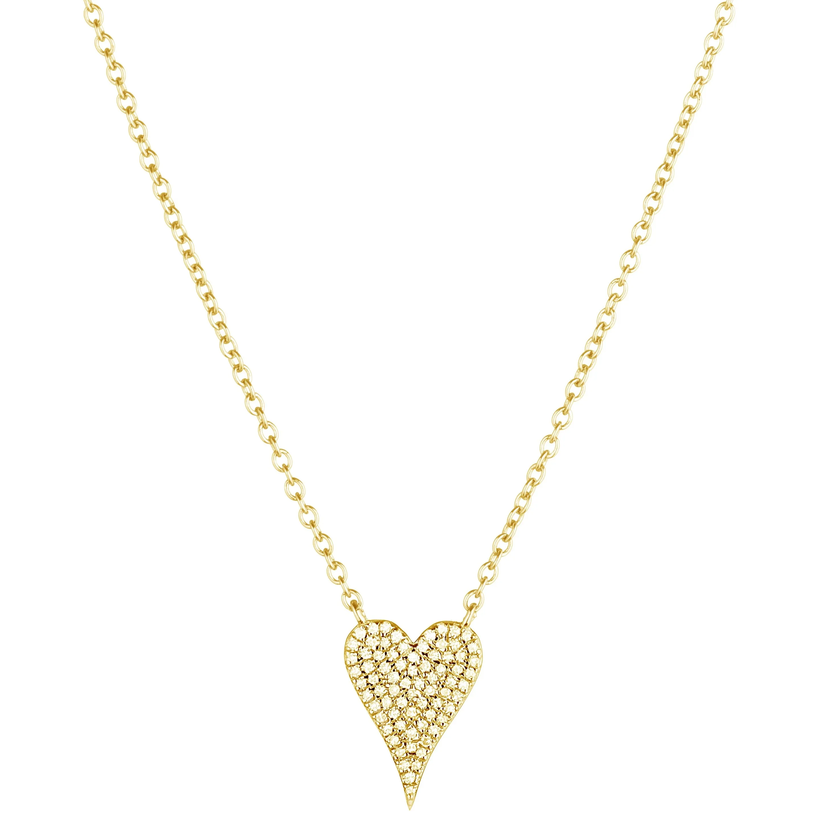 Diamond Pavé Small Heart Necklace 
