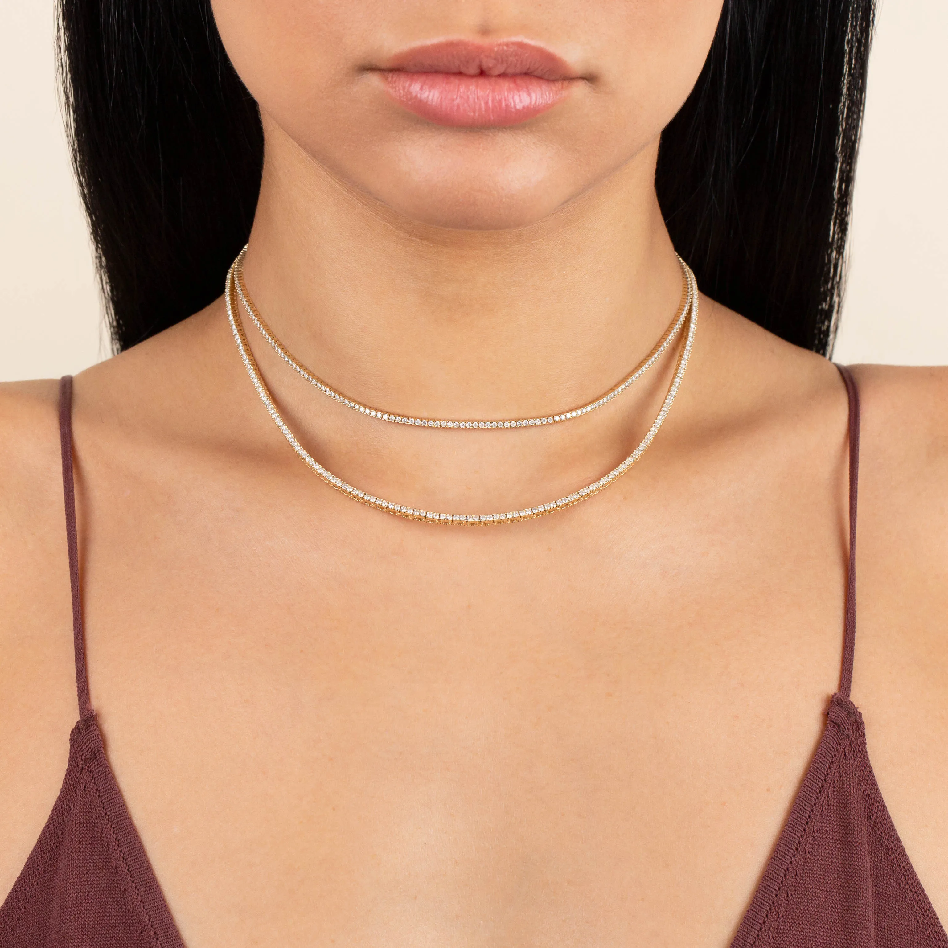 Diamond Tennis Choker 14K