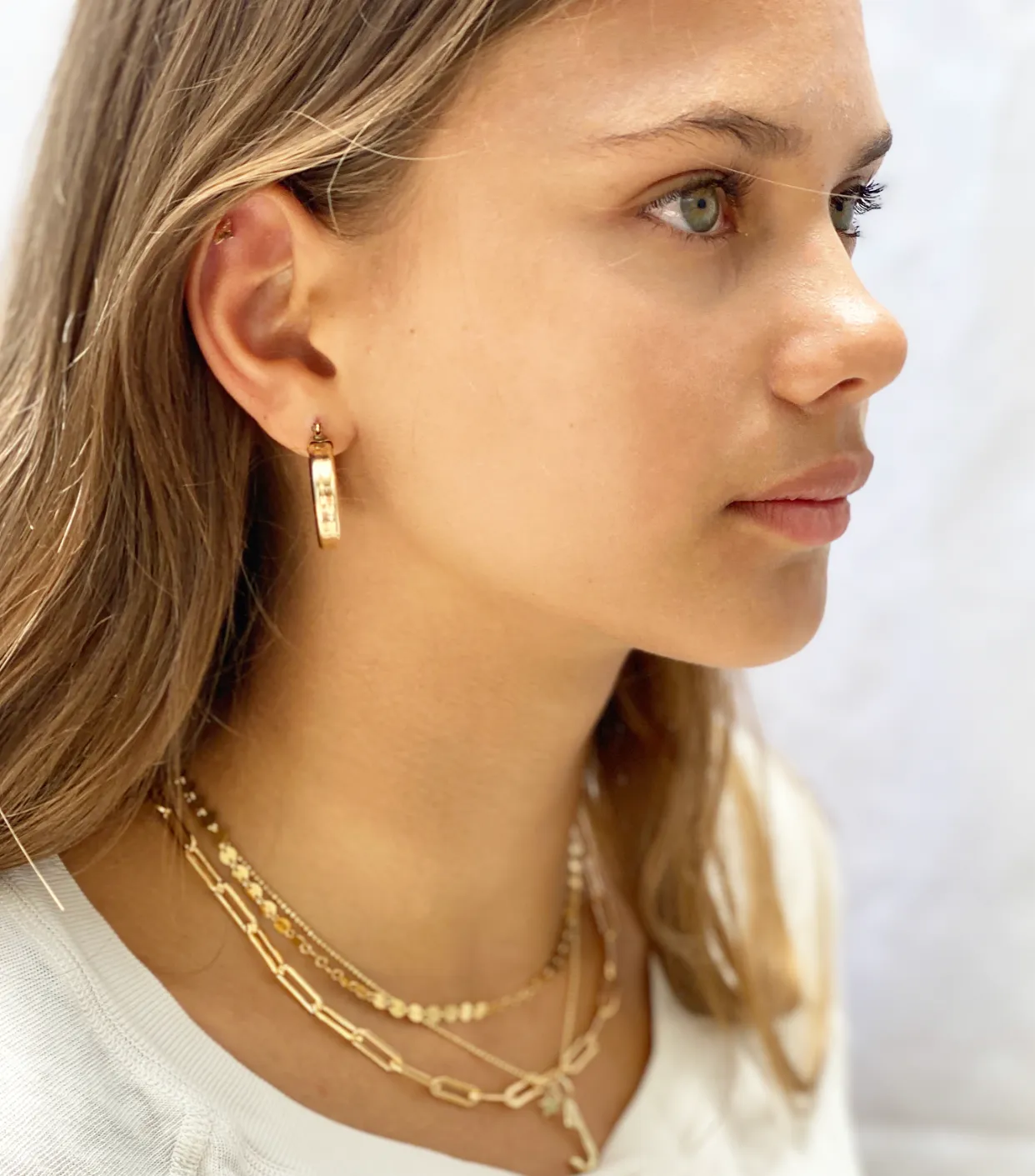 Disc Chain Choker - 14K Gold Filled