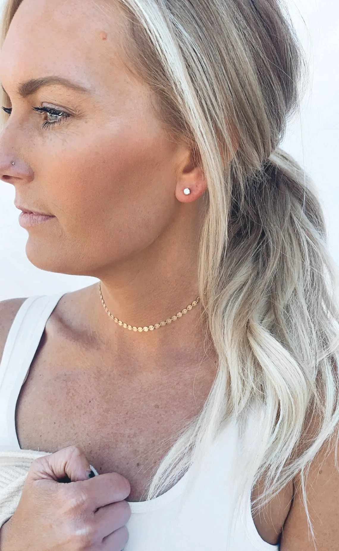 Disc Choker Necklace
