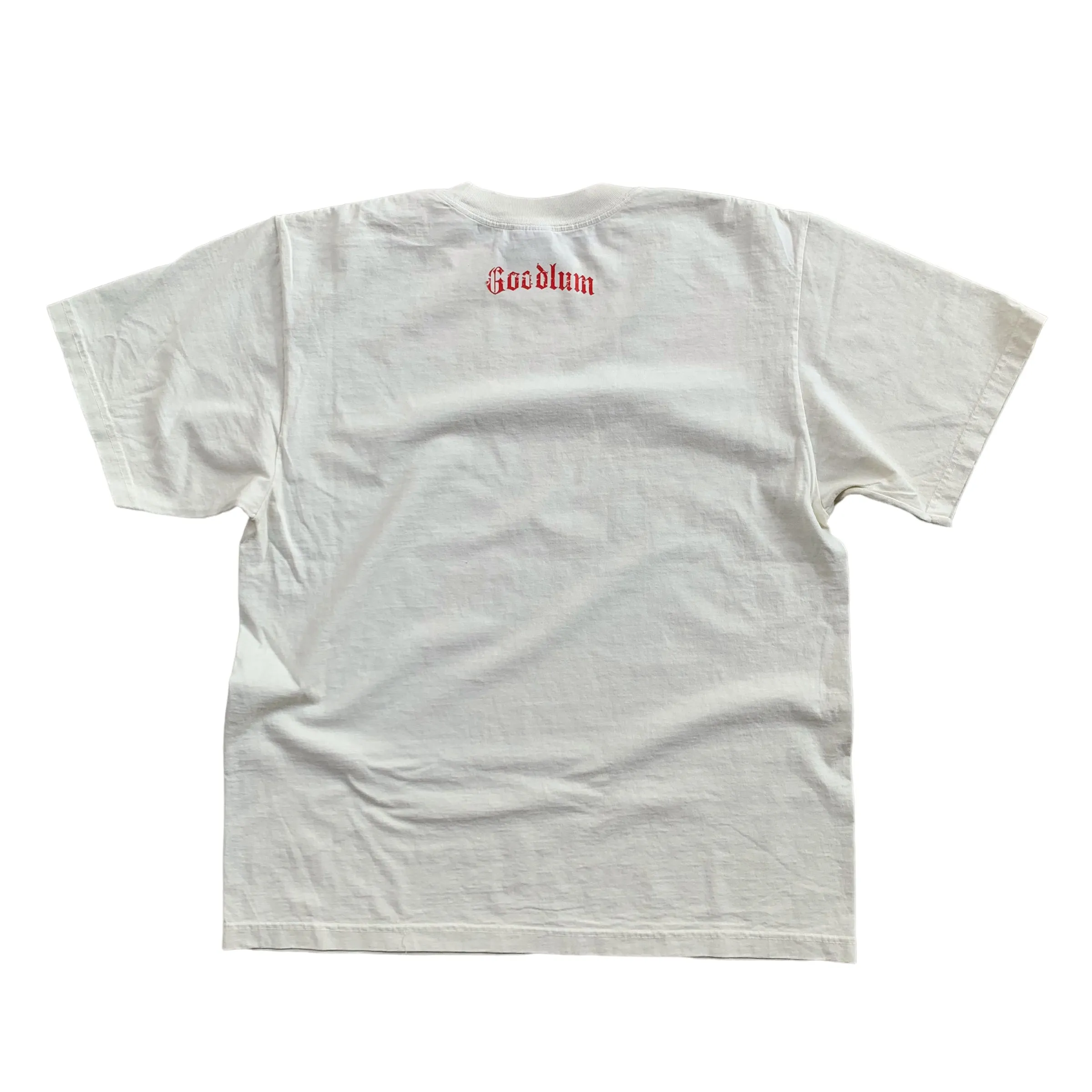 Distressed BlackLetter Logo Garment Dyed T Shirt