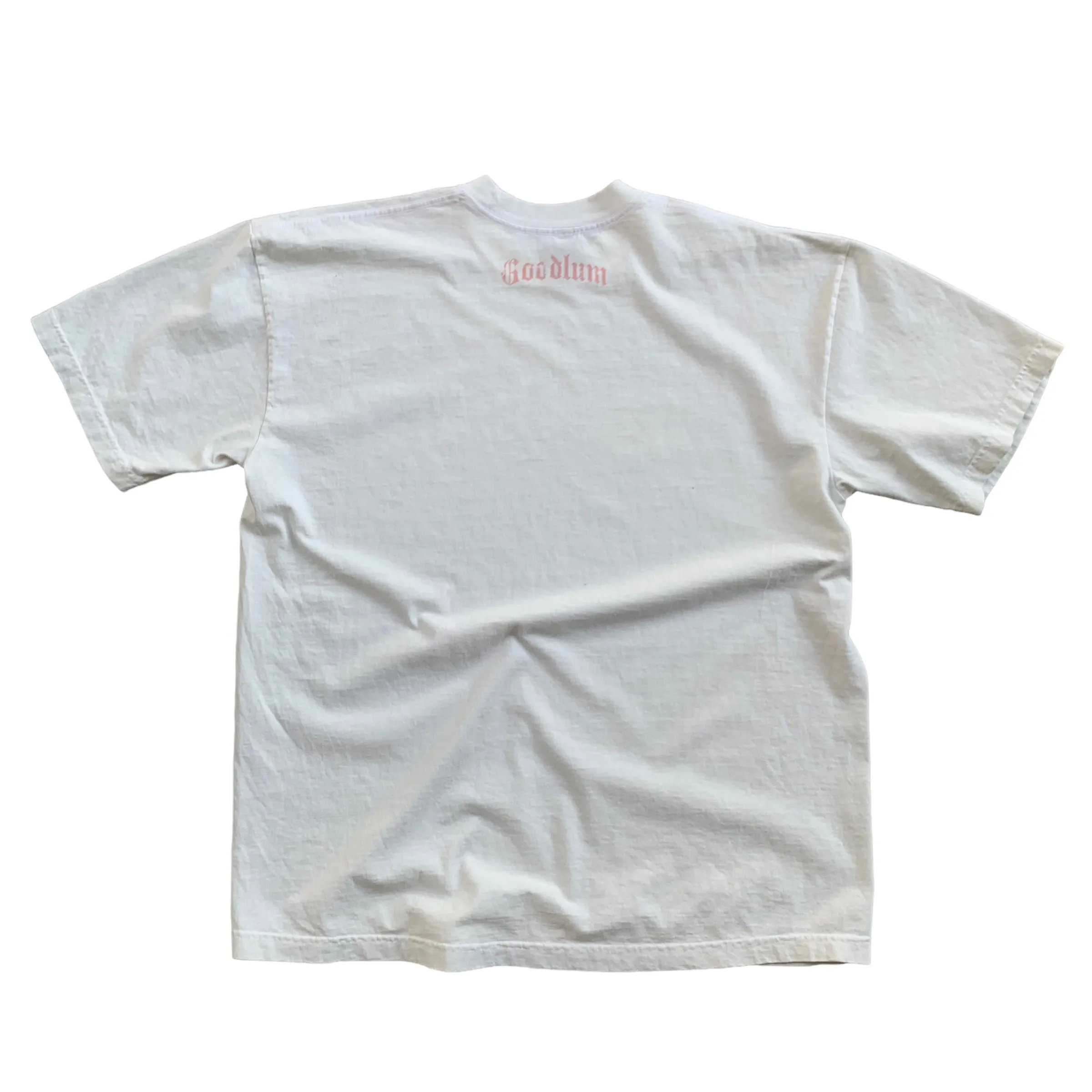 Distressed BlackLetter Logo Garment Dyed T Shirt