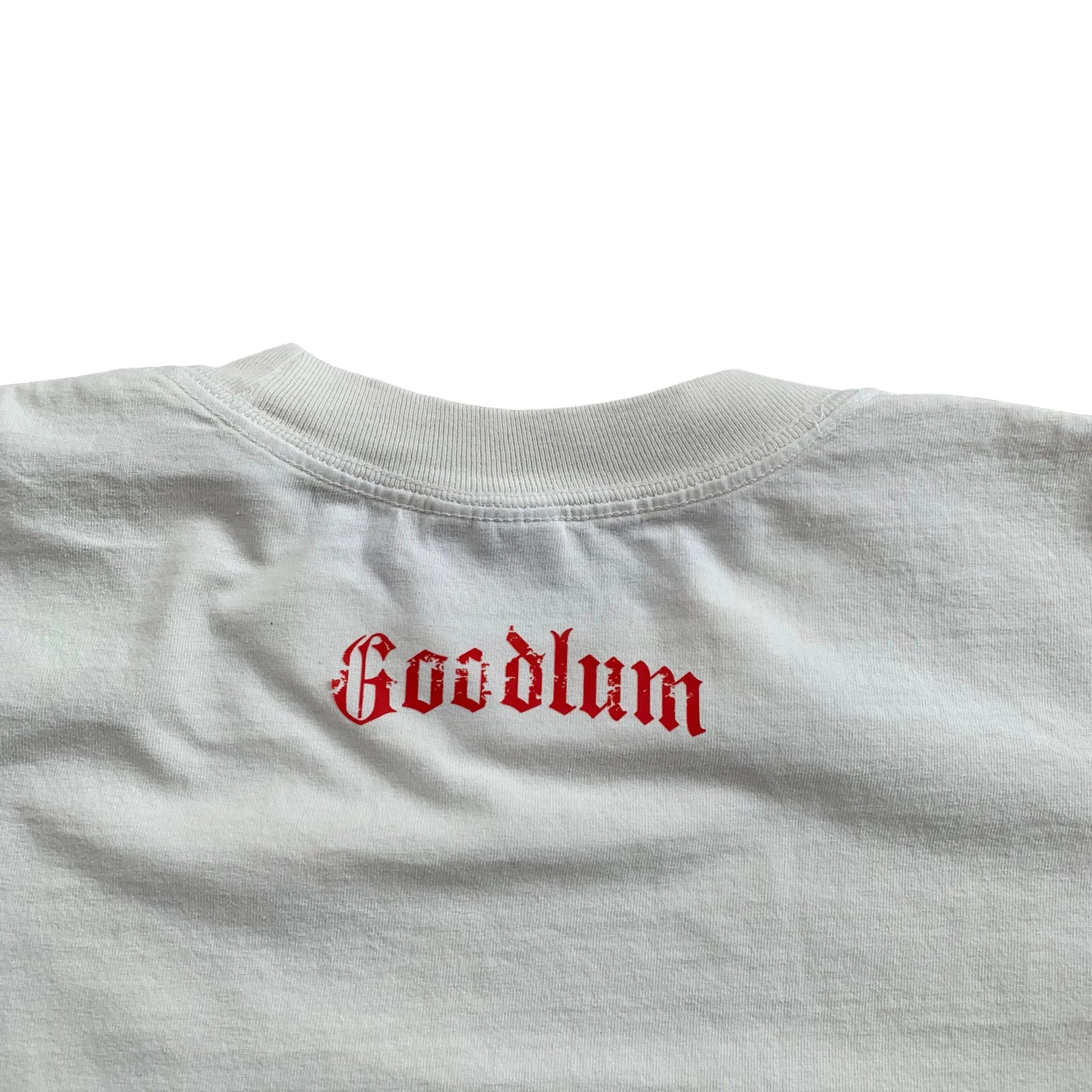 Distressed BlackLetter Logo Garment Dyed T Shirt