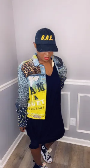 Distressed Dad Hat-B.A.E.