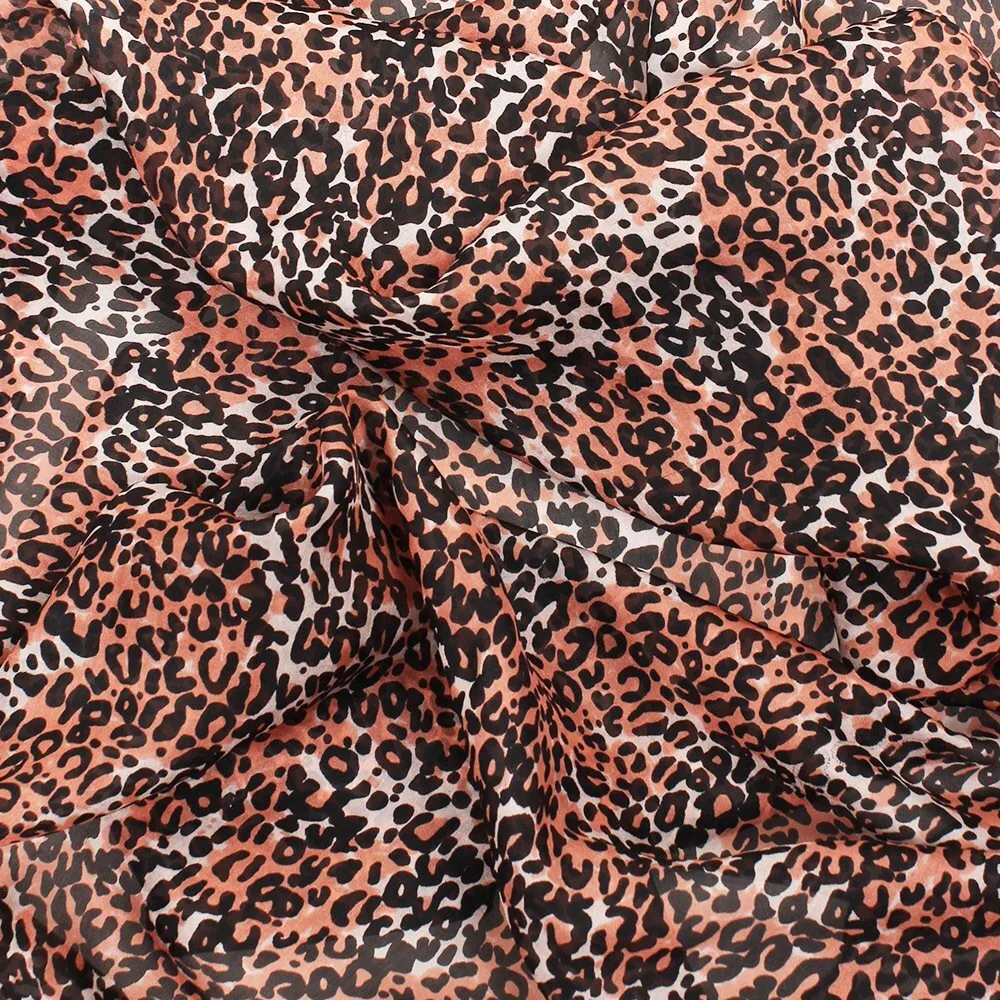 Dlux Leo Animal Print Silk Scarf 93330