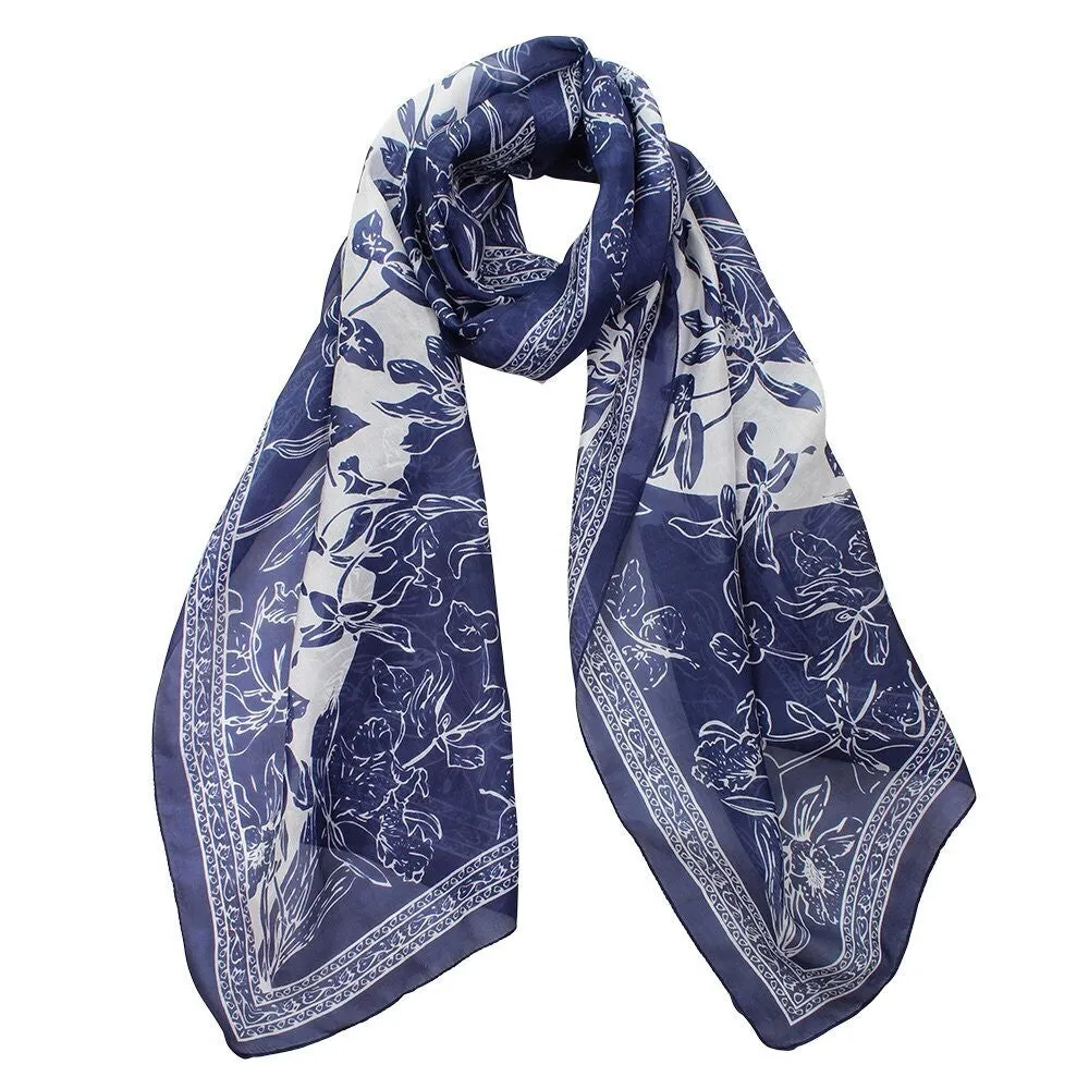 Dlux Toscana Silk Border Scarf 93405