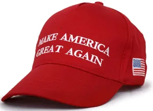 Donald Trump  Make America Great  Adjustable Baseball Hat with USA Flag