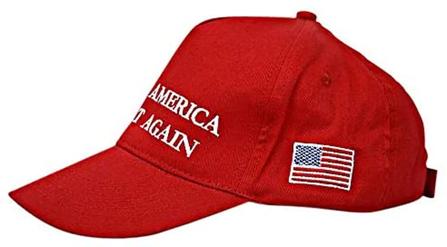 Donald Trump  Make America Great  Adjustable Baseball Hat with USA Flag