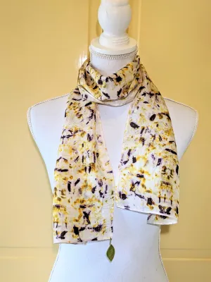 Dot to Dot / Yellow & Purple Eco Print Scarf