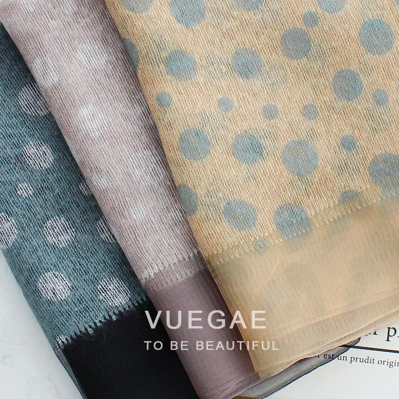 Dotted Silk Wool Scarf