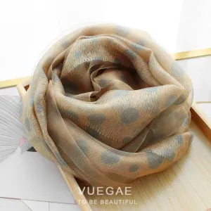 Dotted Silk Wool Scarf