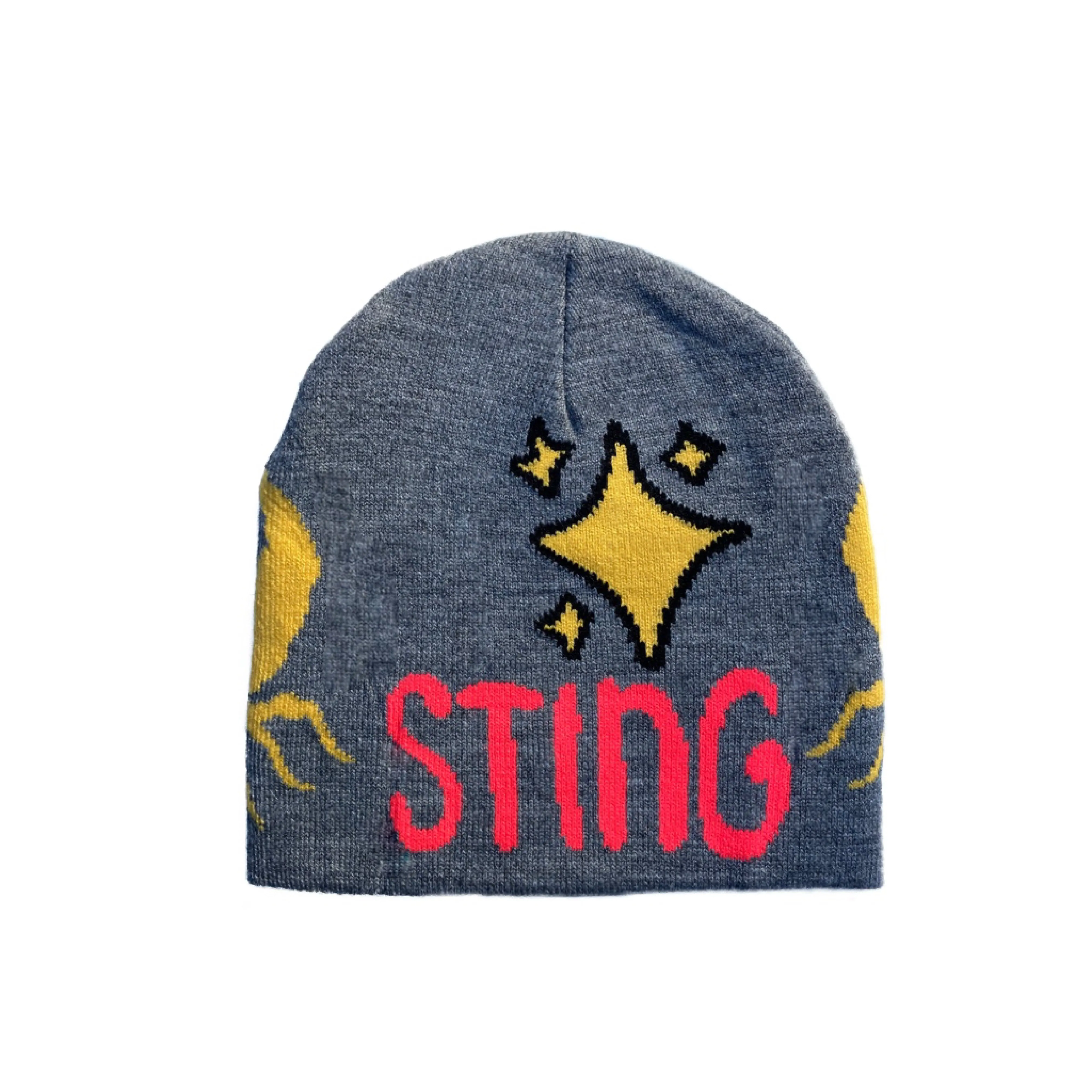 Double Sting Scorpion Beanie Gray