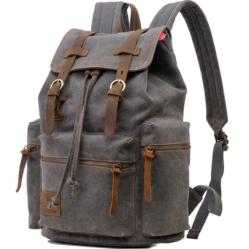 Drawstring Canvas Backpack for Students 36-55L