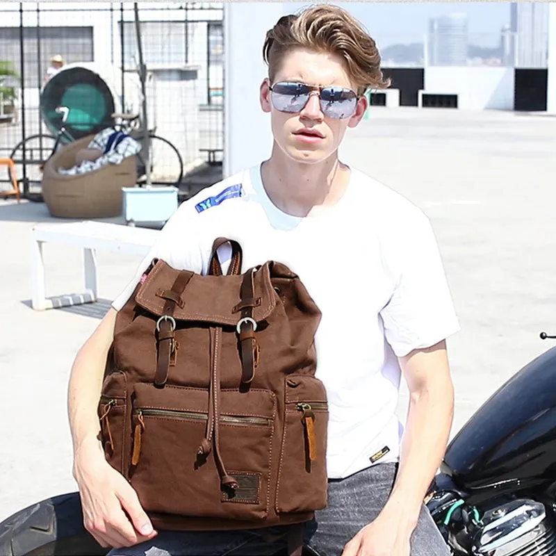 Drawstring Canvas Backpack for Students 36-55L