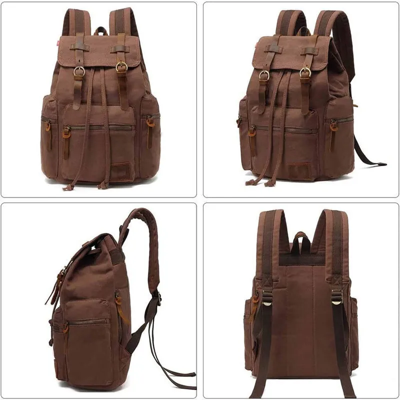 Drawstring Canvas Backpack for Students 36-55L