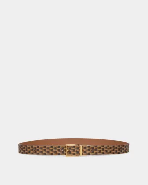 Dress Adjustable-Reversible Belt In Brown Synthetic