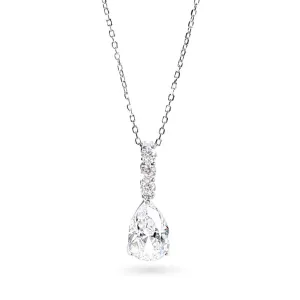 Drop Necklace with Cubic Zirconia in Sterling Silver