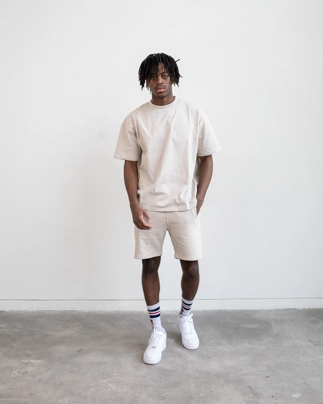 Drop Shoulder T-Shirt - Oatmeal