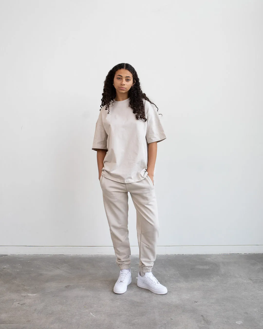Drop Shoulder T-Shirt - Oatmeal