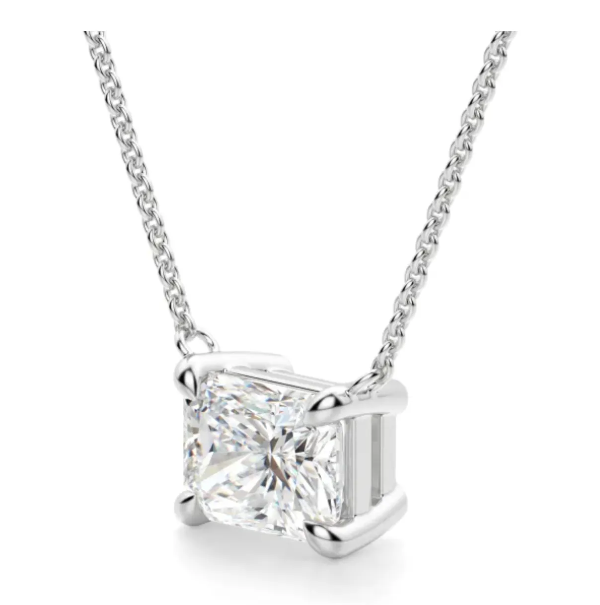 East-West Diamond Necklace set in White Gold