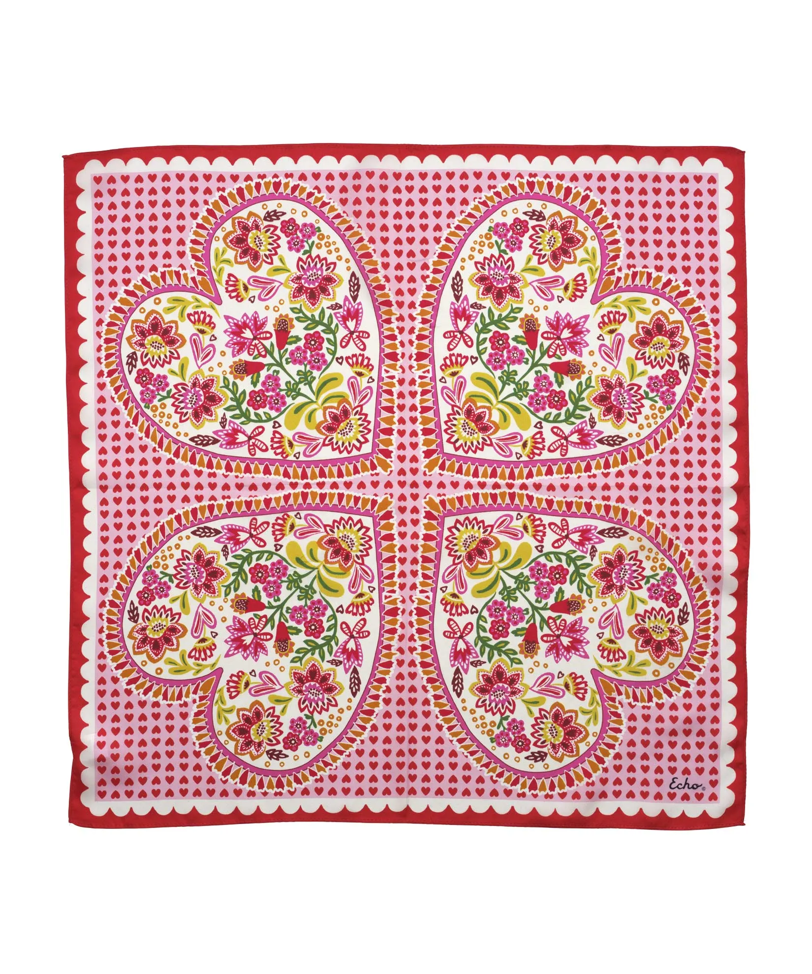 Echo Sweetie Silk Bandana Candy Pink
