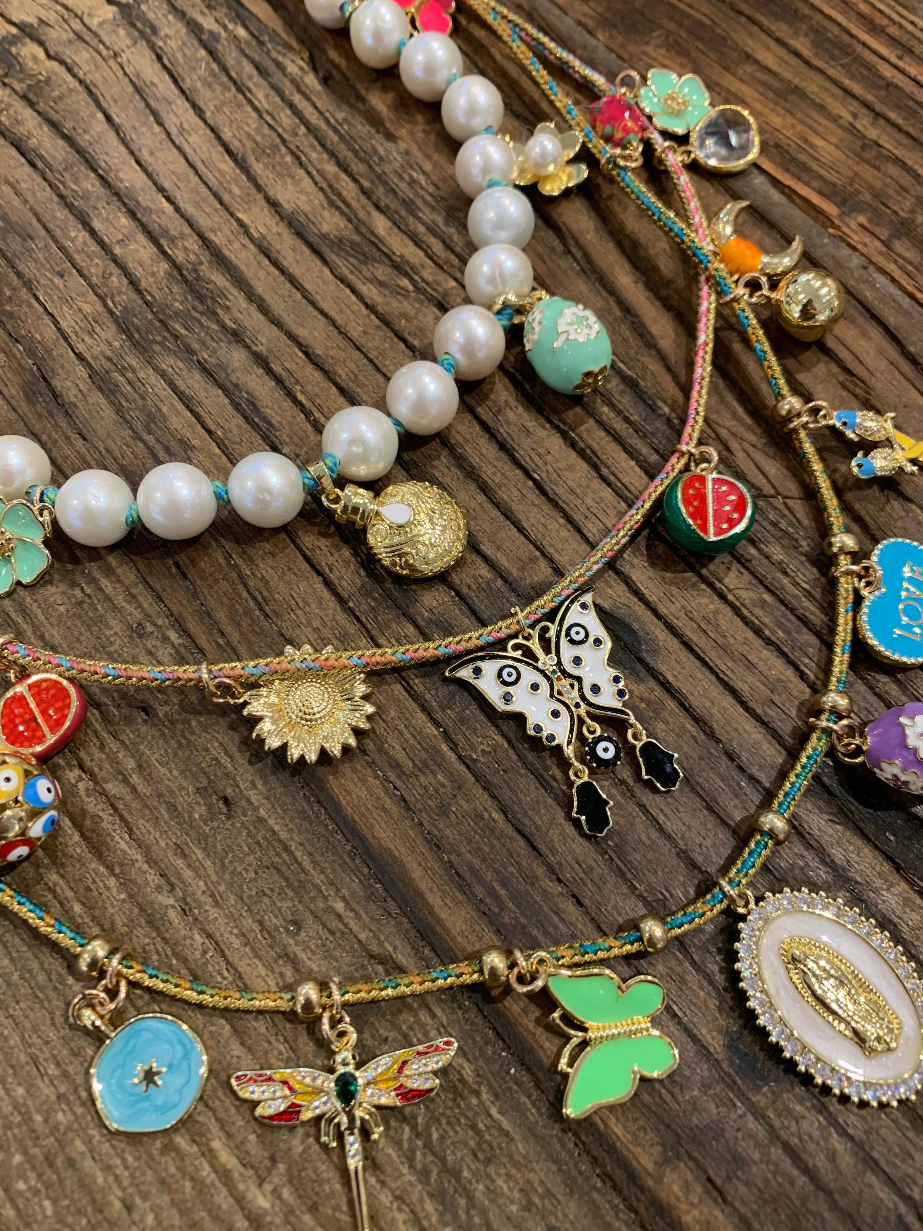 Edison Pearls Choker w/ Charms | A