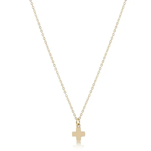 egirl 14" Necklace Gold - Signature Cross Gold Small Gold