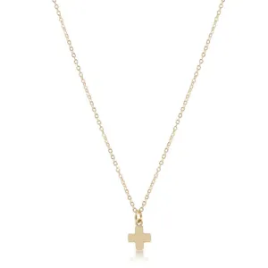 egirl 14" Necklace Gold - Signature Cross Gold Small Gold