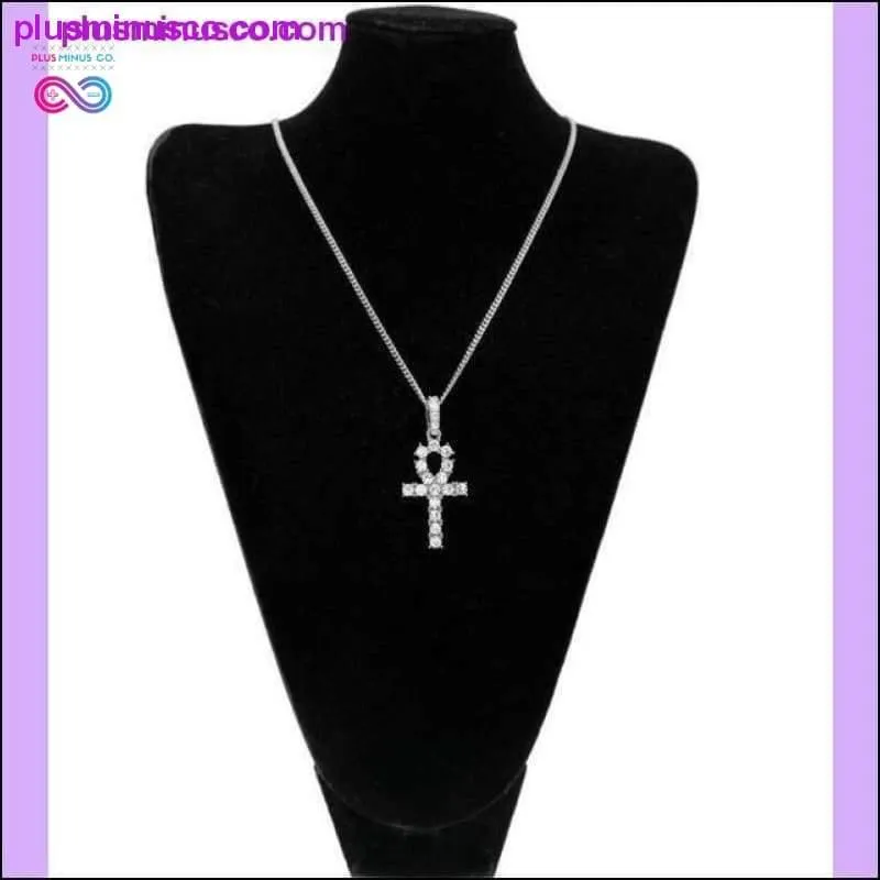 Egyptian Ankh Pendant Necklace Gold & Silver Color