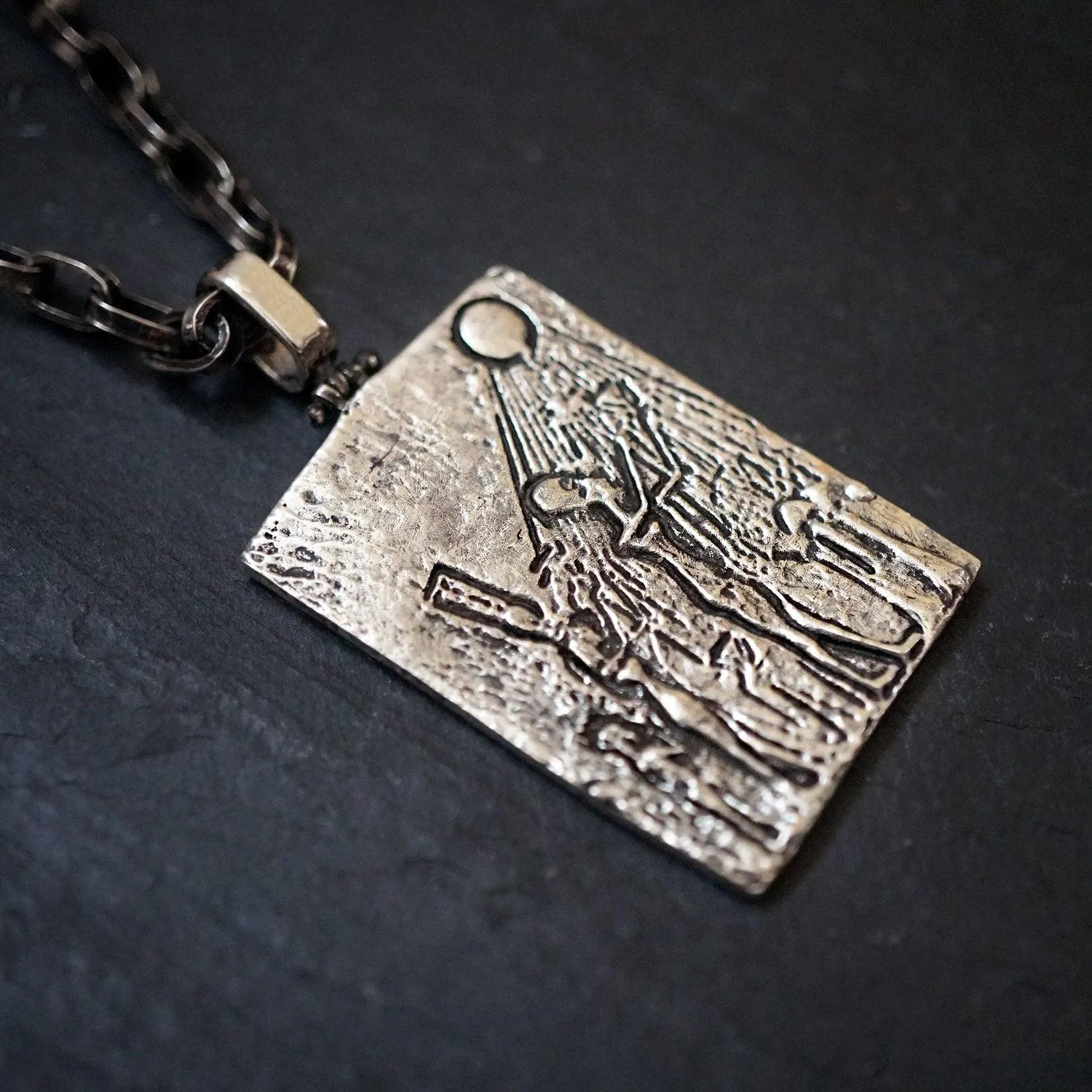 Egyptian Sun Pendant in Sterling Silver