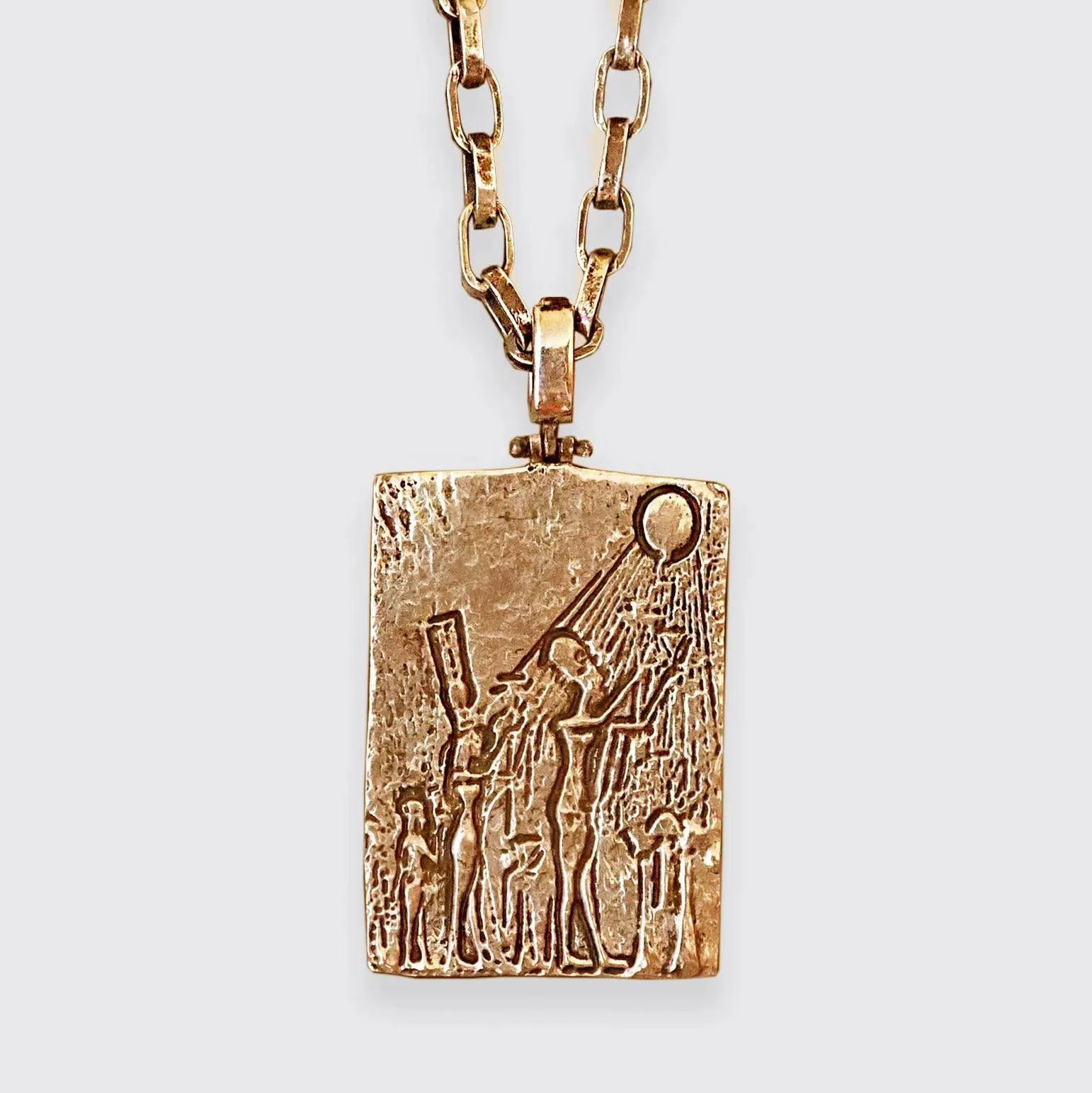 Egyptian Sun Pendant in Sterling Silver