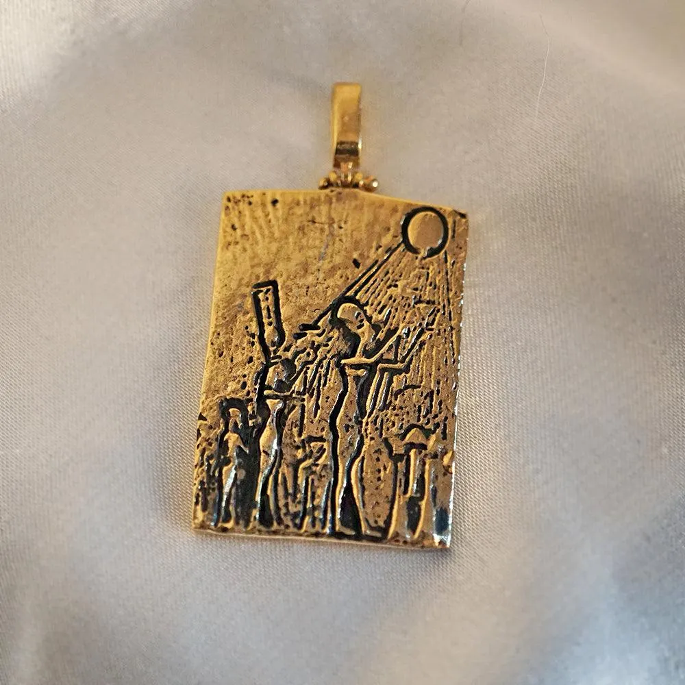 Egyptian Sun Pendant in Sterling Silver