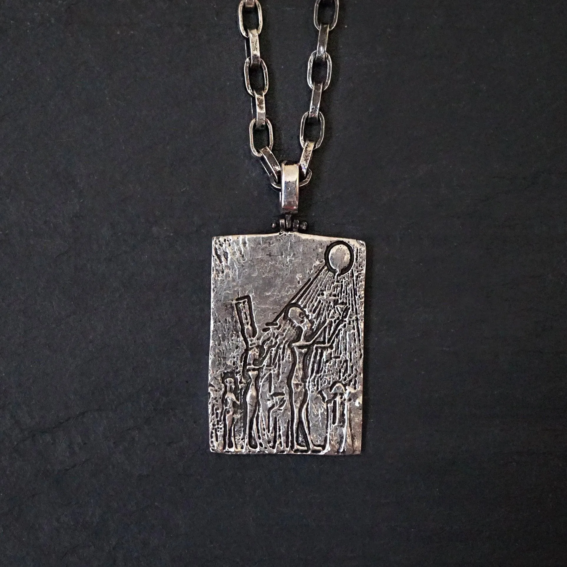 Egyptian Sun Pendant in Sterling Silver