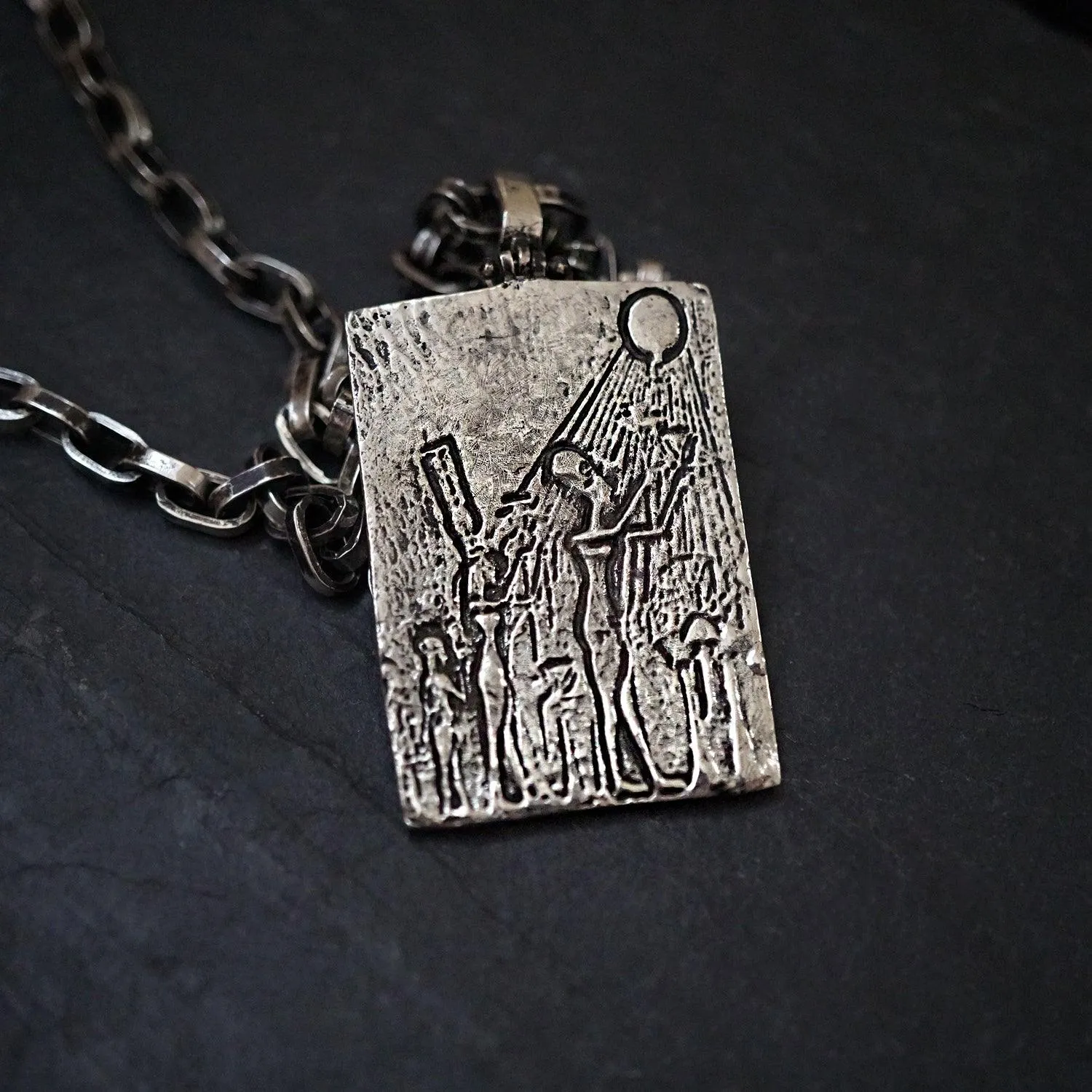 Egyptian Sun Pendant in Sterling Silver