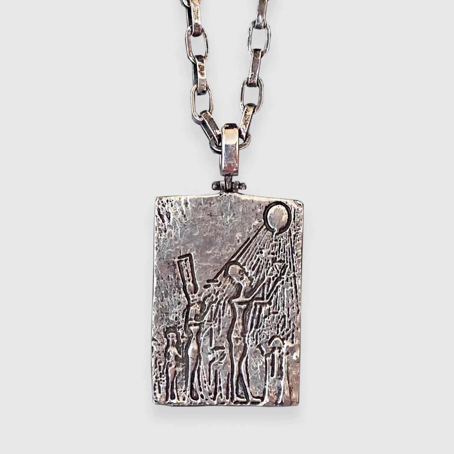 Egyptian Sun Pendant in Sterling Silver