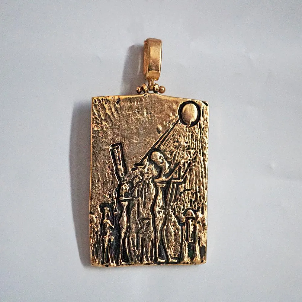 Egyptian Sun Pendant in Sterling Silver