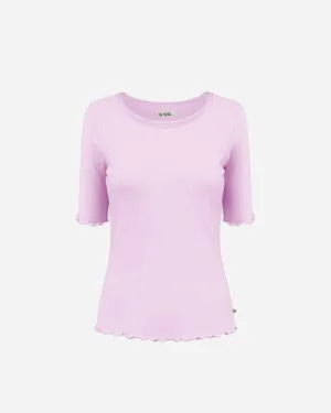 Elsk Jannerup Ribbed Boat Neck SS Tee - Lila