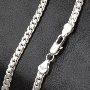 Engagement Silver Chain Necklace For Woman Wedding Jewelry
