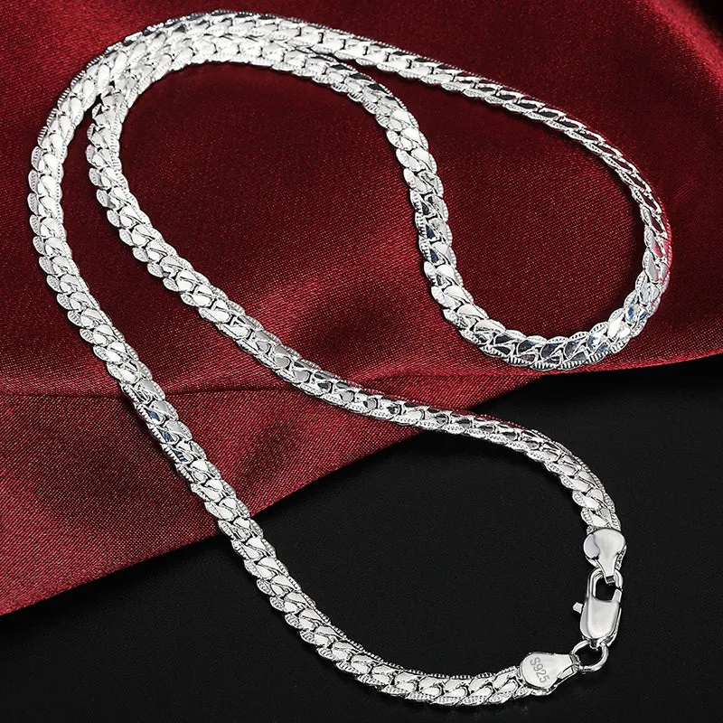 Engagement Silver Chain Necklace For Woman Wedding Jewelry