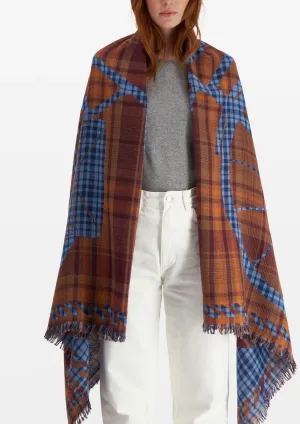 Etole 100 Jacquard Scarf in Navy