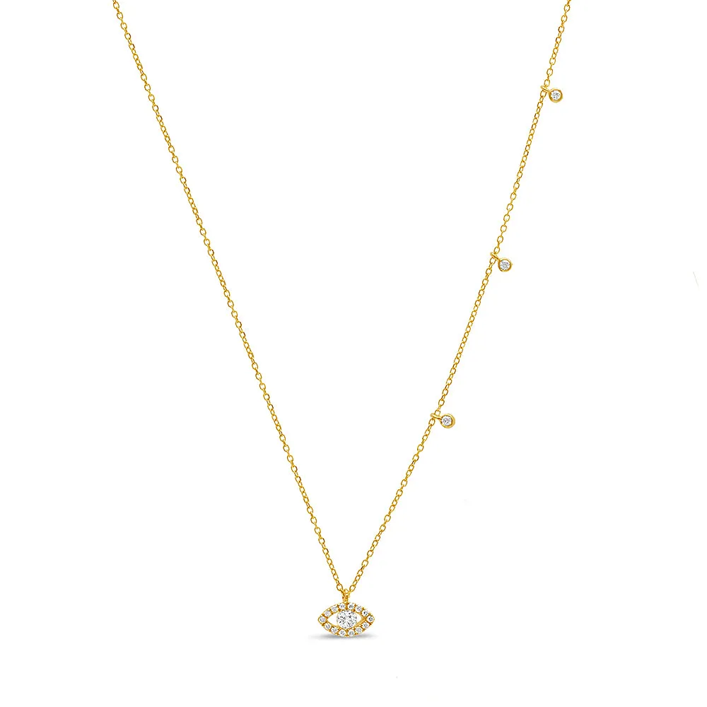 Evil Eye Droplet Necklace