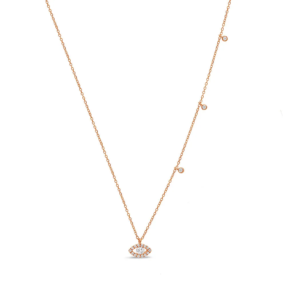 Evil Eye Droplet Necklace